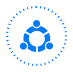 Blue network icon